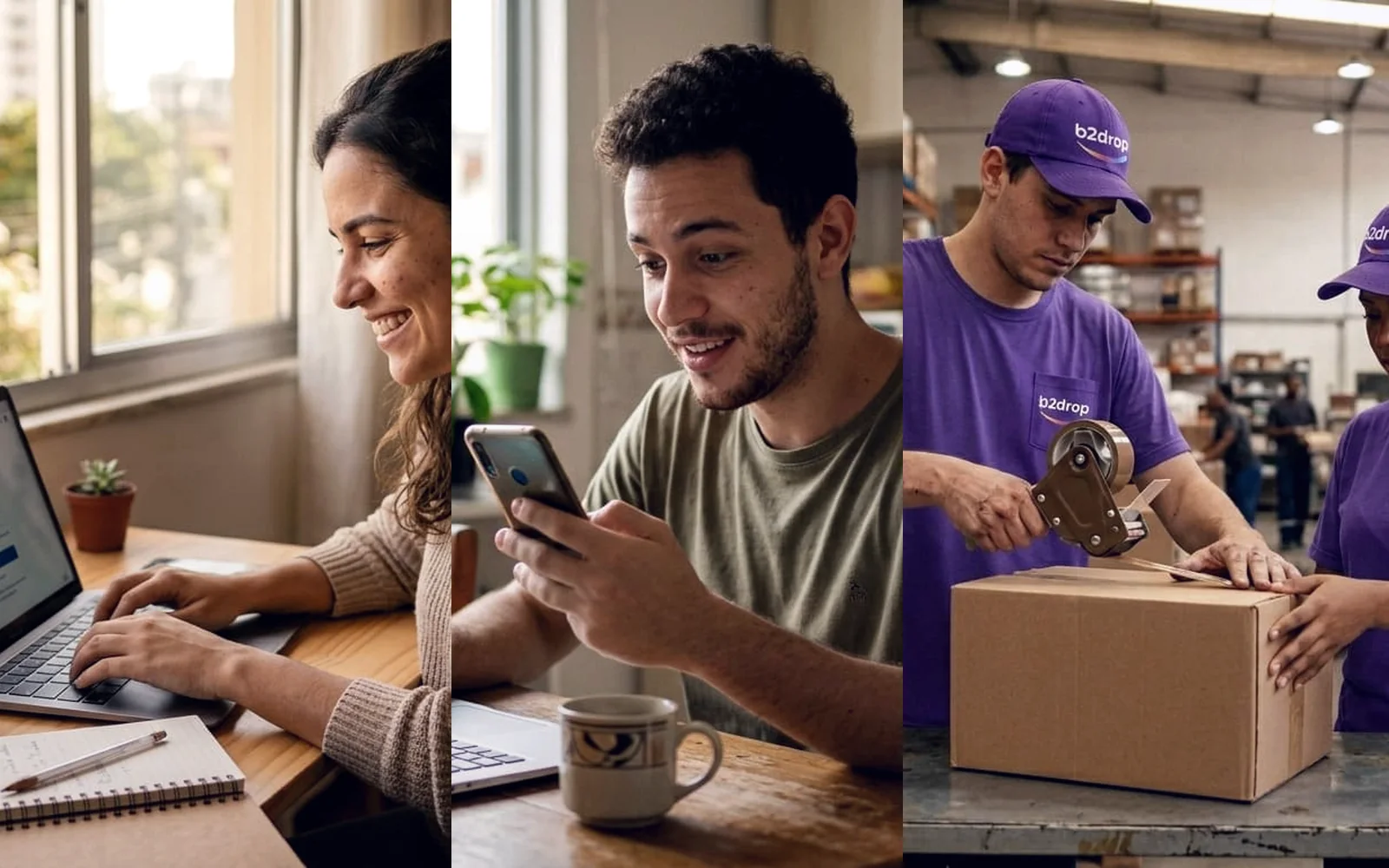 Visão composta de pessoas, canais e preparação de pedidos